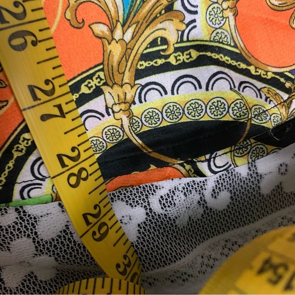 Trendy Status Print Short Sleeve Button Front Shirt - Multi Color 1x - Picture 6 of 7